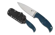 Spyderco Enuff 2 Fixed Blade Knife Blue FRN Handle VG-10 Plain Edge FB31PBL2K390