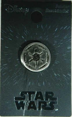Classic Star Wars Galactic Empire Logo 3D Image Pewter Metal Pin NEW UNUSED