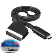 Sztxj SCART to HDMI Cable: All in One SCART to HDMI Converter, SCART to HDMI Adapter with HDMI Cable and Scart Cable Full HD 1080P/720P Audio Video...