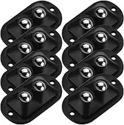 YOSADIER 8Pcs Sticky Caster Wheels Adhesive Swivel Casters for Storage Bins Trash Bins Containers Quiet Smooth Rolling Mini Casters Easy to Install Remove No Surface Damage