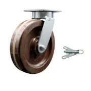 8 Inch Kingpinless High Temp Phenolic Wheel Swivel Caster with Swivel Lock SCC