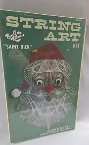 Hazel Kaboodle Vintage Mid Century Santa Saint Nick String Art Kit Christmas New