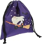 WESIEVYA Bag Diy Halloween Candy Bags Sticker Lollipop Burlap Candy Treats Decorate Cosmetic Sweets Stickers Pretzel Popcorn Filler Stuffer Snack Snacks present Drawstring Pouch