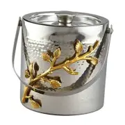 Golden Vine Ice Bucket, 6.25", Silver/Gold