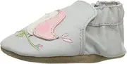 [Robeez] Baby Girls and Unisex Soft Soles Slip-Resistant Crib Shoes Slippers for Infant and Toddler, 0-24 Months, Grey, 18-24 Months Toddler