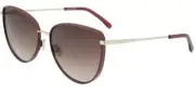 NEW Lacoste L230S 604 Matte Burgundy Sunglasses with Brown Lenses