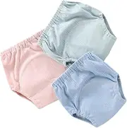 BESTonZON Cotton Potty Training Pants 4 Layers Breathable Reusable Infant Training Pants for Boys Girls Random Color