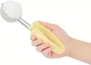 -3.8 Ounce Portion Scoop, 1 Ambidextrous Stainless Steel Disher - Built-In Blade