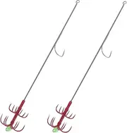 2Pcs Sturdy Umbrella Hook Double Layer Squid Fishing Hooks for Outdoor Angling High Strength Corrosion Resistant Fishing Supplies for Fishing Enthusiasts