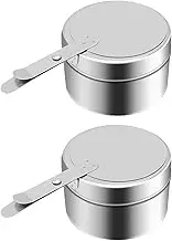 Fenteer 2X Stainless Steel Fuels Holder with Cover Chafing Dish Fuel Cans Canned Fuel Boxes
