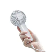 Sansai 3W Mini Portable USB Rechargeable Fan w/ Desk Stand 6x14cm White
