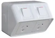 HAGER WBWP2S - Double Weatherproof Power Point 10amp IP53