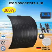 380W Watt Flexible Solar Panel Kit 12V Battery Charger Controller Camping Boat