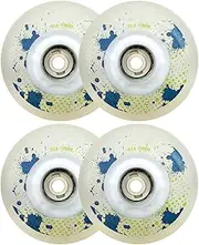 Inline Skate Wheels, Replacement Roller Skating Wheels 4 Pcs Inline Skate Wheel,85A Led Flashing Wheel Light Up Wheel for Kids Inline Skates Teens Skates Luminous Wheel