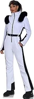 [GS SNOWING] Women's Ski Suit One Piece Faux Fur Collar Snowsuits Snowboard Outdoor Insulated Waterproof Windproof Jumpsuits