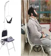 Cervical Traction Device，Neck Traction， Portable Cervical Traction Device,Neck Traction Hammock Chair,Corrector Stool Spine Decompression Trainer(Black)