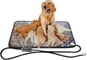 Dog Heating Pad Heated Dog Bed Indoor,Electric Heating Mat for Dog House Crate Pad for Small Medium Pet Cat Puppy Waterproof Easy Clean Long Chew Proof Cord Gray,34"x21",30-60W (Flower Print)