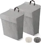 Wall Hanging Laundry Basket, Collapsible Laundry Hamper with Handle & Laundry