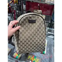 在飛比找蝦皮購物優惠-【歐洲outlet正品】GUCCI  經典雙G  後背包  