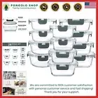 Premium Borosilicate Glass Meal Prep Containers - Microwave & Dishwasher Safe