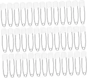 Toyvian 60pcs Safety Pins Diaper Buckles for Crafts Clothing Durable Nappy Pins for Shower Secure Locking Design