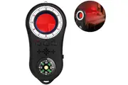 Anti Spy Detector Mini Camera Finder with Compass, Flash Light, Signal Scanner (Black)
