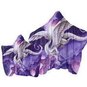 Purple Lightning Storm Dancer Cool Dragon Art Painting Towel with Hood