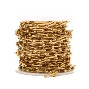 Stainless Steel U Shape Paperclip Chains handmade Link Chain for Necklace 5x13mm