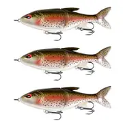 3x 13 Fishing 185mm Glidesdale Jointed Glidebait Fishing Lures - Rainbow Trout