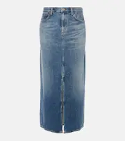 Agolde Leif denim maxi skirt