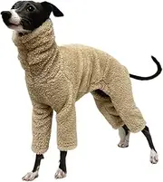 UOSIA Dog Winter Coat Soft Fleece Pullover Pajamas Doggy Pjs Pet Warm Cold Weather Jacket Fullbody Dog Turtleneck Sweater for Italian Greyhound Whippet