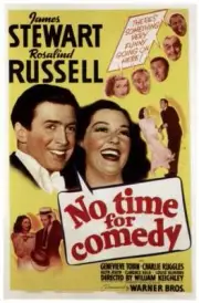 No Time For Comedy poster James Stewart Rosalind Russell Genev- Movie Old Photo