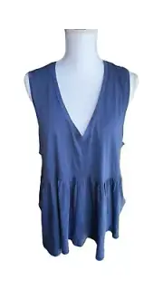 DKNY Jeans Blue Sleevless Top. Size XL. New