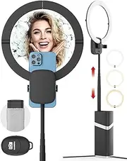 Portable Travel Selfie Ring Light with Tripod (Black)