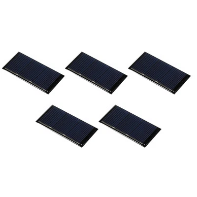 Mini Solar Panel Cell 1.5V 160mA 0.24W 60mmx30mm for DIY Project Pack of 5