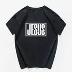 JESUS IS KING SHIRT CHRISTIAN FAITH 搞笑T恤男字母T恤男寬鬆街頭裝130KG可穿超大