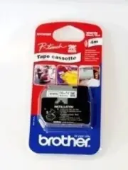 Brother P-touch M-K231SBZ 12mm x 4m Black On White Plastic Labelling Tape