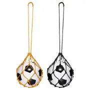 2Pcs Solo Soccer Training Ball Net Fits Ball Size 3, 4, 5, Yellow, Black