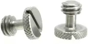2 Steel Screw 3/8" for Camera Tripod QR Plate ideal for Manfrotto / Sachtler