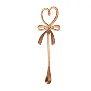 5.5 Inch Long Handle Iced Tea Spoon Heart Bows Coffee Spoon Stainless Steel Cocktail Stirring Spoons