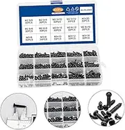 POPETPOP 450pcs Self-tapping Screw Set Hardware Tapping Self Tapping Screws Drywall Black Fasteners Covers Head Self Self-tapping Black