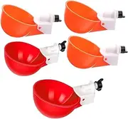 SEWOART 5pcs Poultry Drinking Bowl Automatic Chicken Cups Quail Waterer Poultry Waterer Drinkers Automatic Poultry Waterer Car Ducks Multifunction Automatic Drinking Fountain See