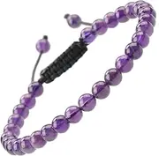 [MASSIVE BEADS] Natural Healing Power Gemstone Crystal Beads Unisex Adjustable Macrame Bracelets