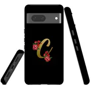 For Google Pixel 7 Case Tough Protective Cover Embellished Letter C