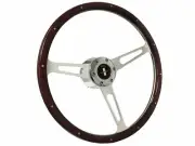 1967-68 Chevrolet Camaro 6-Bolt 15" Deluxe Espresso Wood Steering Wheel Kit (for: Chevrolet)