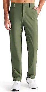 [Libin] Men's Golf Pants Classic Fit Flat Front Work Dress Pants 29" 31" 33" Stretch Casual Pants Lightweight with Pockets