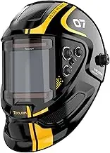 Large Viewing 3.94''x3.66'' Welding Helmet, True Color Auto Darkening Hood Solar Powered Shade 4/5-9/9-13 Welder Mask for Tig Mig ARC Weld Plasma Cut Grinding (TL-31800H)