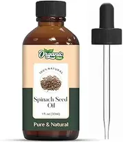 Organic Zing Spinach Seed (Spinacia oleracea) Oil | Pure & Natural Carrier Oil for Skincare & Haircare - 30ml/1.01fl oz