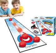 Table Curling Game,Small Table Golf Game | Portable Indoor Tabletop Golf Game for Children and Adults, Tabletop Shuffleboard Game for Parties