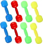 Alasum 4 Pairs Dumbbell Set of Plastic Weights for Safe Exercise Fitness Equipment with Sound Ergonomically Designed for Little Hands for Morning Activities and Dance